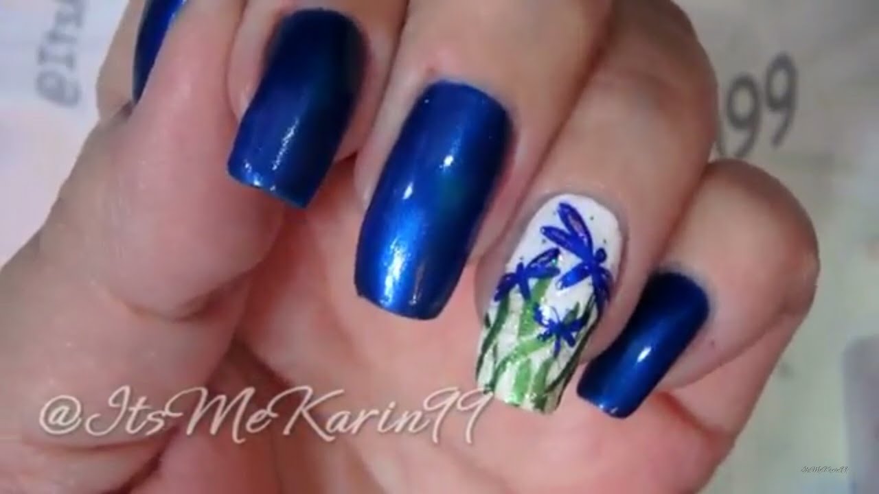 3. Spring Nail Designs with Dragonflies - wide 3