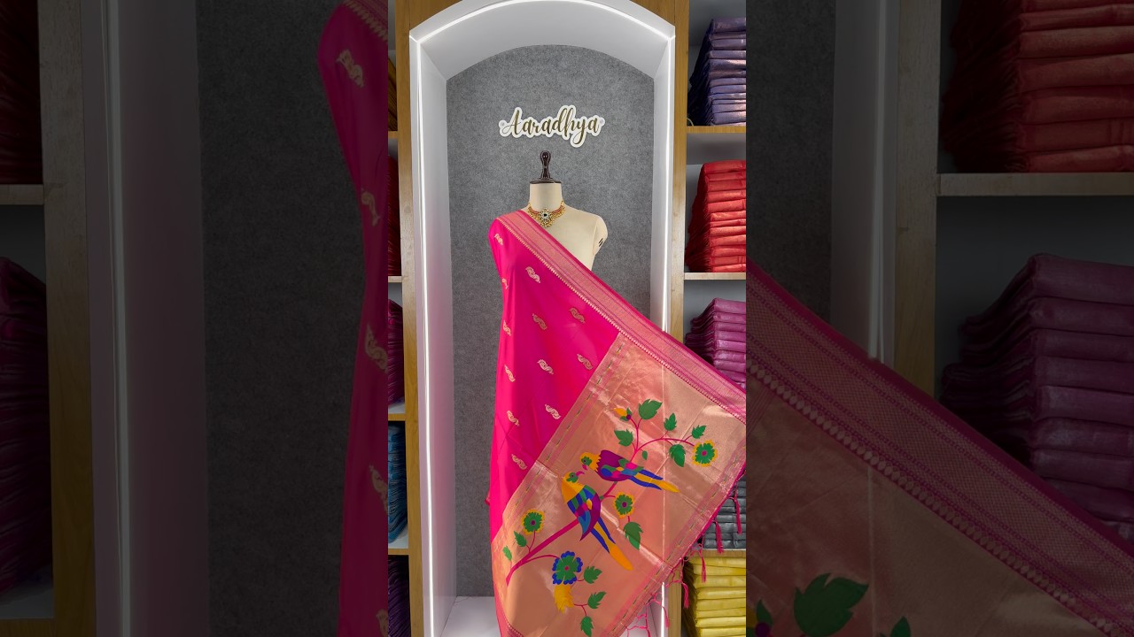 Pure Paithani Multicolor Parrot Weaving Motif Pallu Dupatta