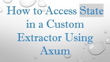 How to Access State in a Custom Extractor Using Axum