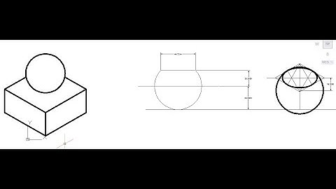Isometric view of sphere and truncated of sphere