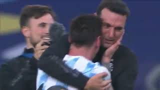 بكاء و دموع # ميسي بعد تحقيق أول لقب مع الأرجنتين