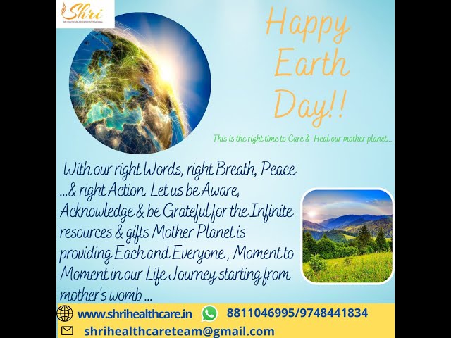 Happy Earth Day (22nd April, 2022)