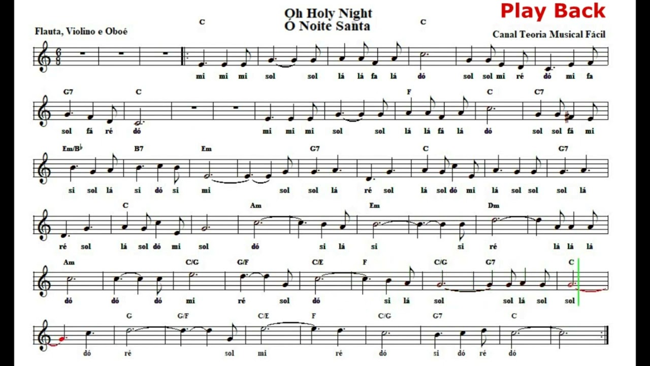 Partituras para Violino: O Holy Night