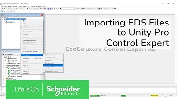 How do you import the .eds library file into Control Expert? | Schneider Electric