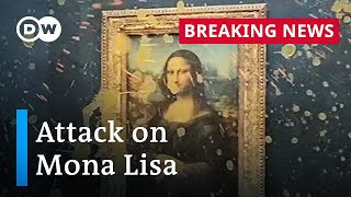 Activists deface Leonardo Da Vinci's Mona Lisa in Paris | DW News Resimi