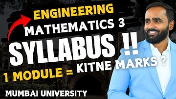 ENGINEERING MATHEMATICS 3 SYLLABUS |MUMBAI UNIVERSITY|PRADEEP GIRI SIR