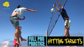 Men's Beach Volleyball Full Pro Practice | Sideout Target Drills