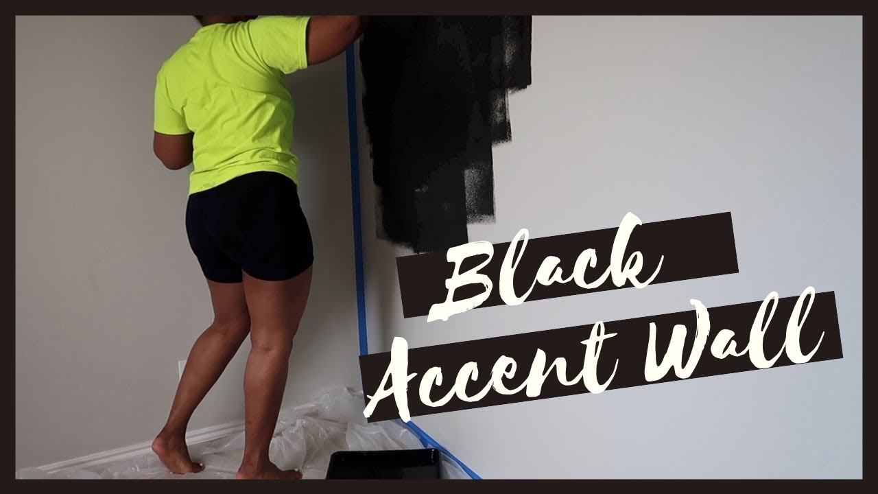 Painting My Wall BLACK New Home Update! YouTube