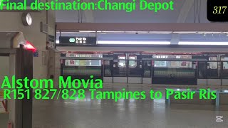 (Replaced by 317 651/652 at Pasir Ris) R151 827/828 Tampines to Pasir Ris