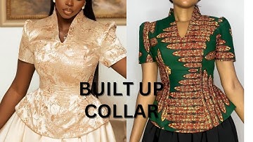 How to CUT and SEW a BUILT Up COLLAR/Neckline for beginners