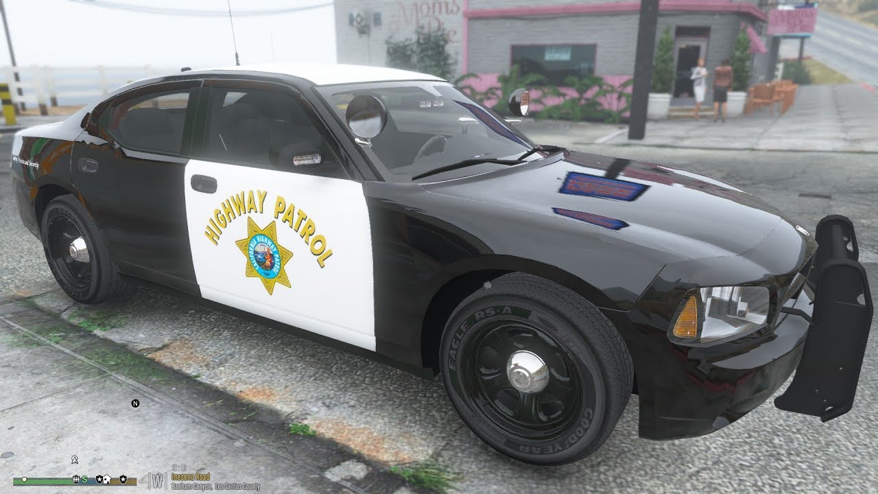 GTA 5 Live PD = California Highway Patrol - Slicktop Dodge Charger - LSPDFR 0.4.6 - YouTube.