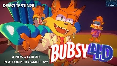 BUBSY 4D | A New ATARI 3D Platformer Gameplay - 30MIN DEMO Tryout and REVIEW on Steam!