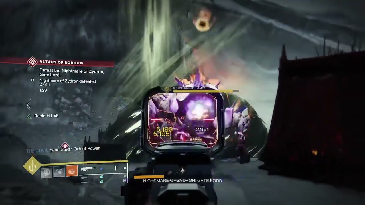 DESTINY 2! NIGHTMARE OF ZYDRON, GATE LORD