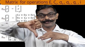 Matrix for E, C2, σxy, σxz, σyz, i .Molecular symmetry and group theory | By AJIT KANSHIDE BHARATIYA