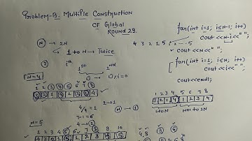 Problem B Multiple Construction Codeforces solutions || Codeforces global round 29 solutions