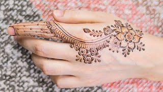 One Side Mehndi Design With A Finger - One Side Mehndi Designs For Back Hands Simple 2020