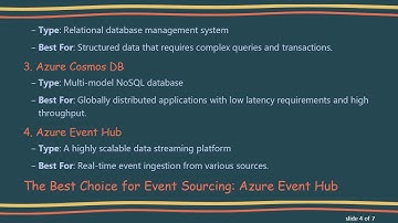 Understanding Event Store in Azure: Selecting the Right Service for Event Sourcing