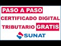 Certificado tributario gratuito SUNAT - Facturación electrónica