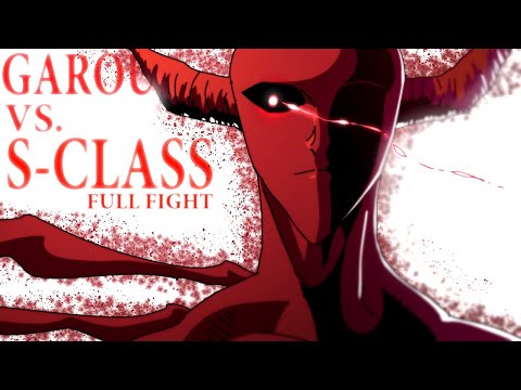 One-Punch-Man---Awakened-Garou-vs.10-S-Class-Heroes-(