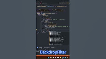 How to apply backdrop effect or blur any widget in flutter #flutter #dart #coding #programming #code
