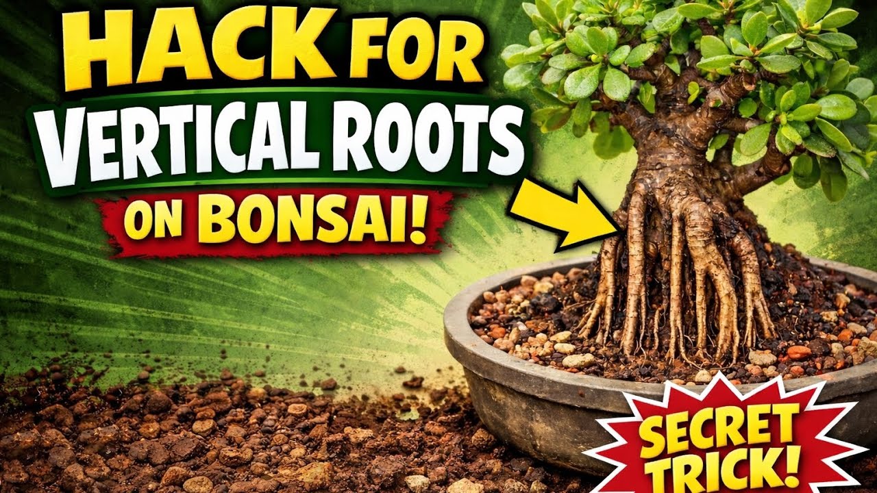 How to get long vertical roots on Jade Bonsai | Jade Bonsai styling
