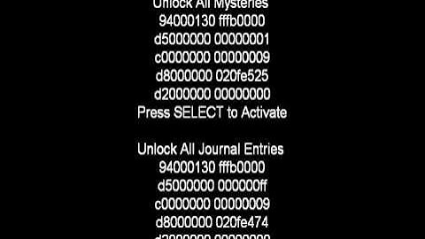 Action Replay Cheat Codes For Professor Layton and the Lost Future 100% working (EU)