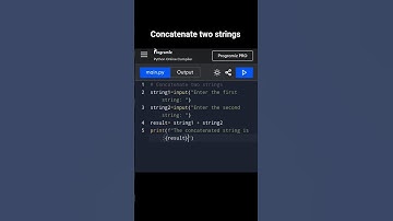 Concatenate two strings program-python #coding #python
