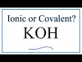 Ionic and Covalent Bonds in KOH