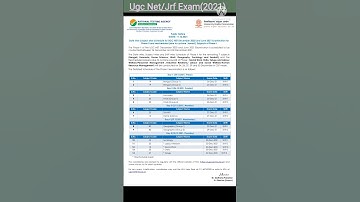 Ugc Net/Jrf Exam(2021) December 2020 and june 2021#short date wise subject wise schedule #trending