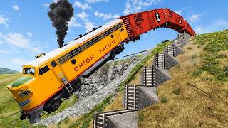 TRAIN TO H33L │ Epic Train Chase and Crash - BeamNG.Drive  | Realistic Train Crashes
