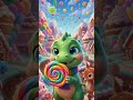 Baby Dragon’s Candy World Adventure 🍬🐉 #velmorastudio #CuteCartoon #YouTubeShorts #ViralVideo