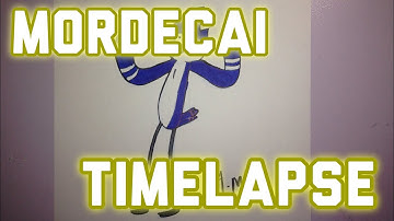 Mordecai TIMELAPSE! | Abzzdraws