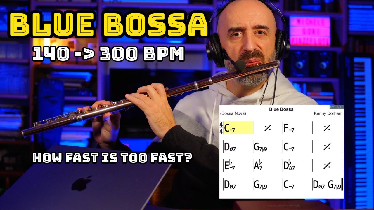 Blue Bossa from 140 to 300 BPM | Jazz Flute Live