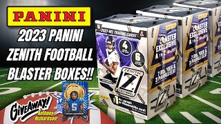 2023 PANINI ZENITH FOOTBALL BLASTER BOXES! TONS OF ROOKIE MEMORABILA CARDS! CJ STROUD PULL!