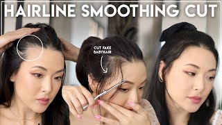 Hairline Smoothing (Fake Babyhair) DIY Cut | M Hairline Correction