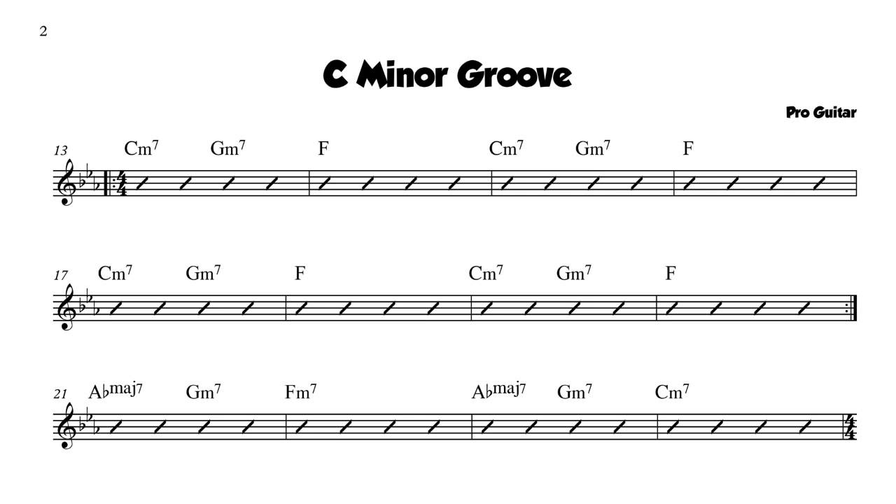 C minor backing track. Jam track YouTube