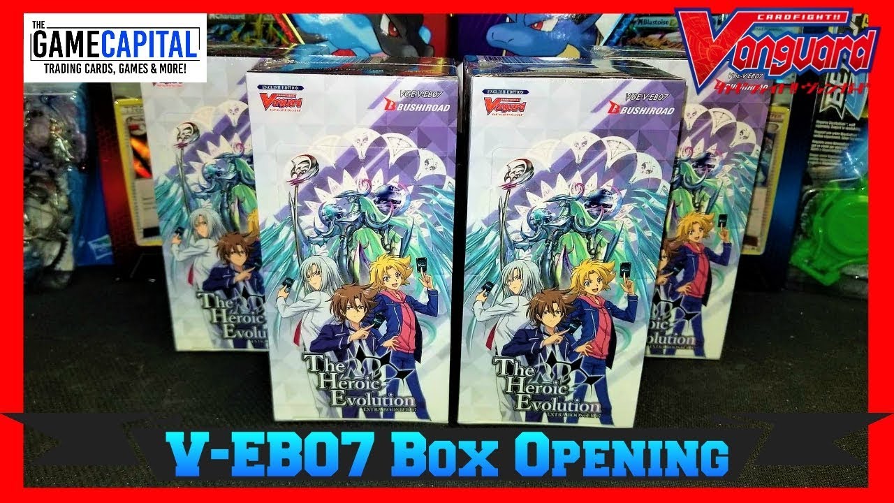 Cardfight Vanguard The Heroic Evolution V-EB07 4 Booster Box Opening