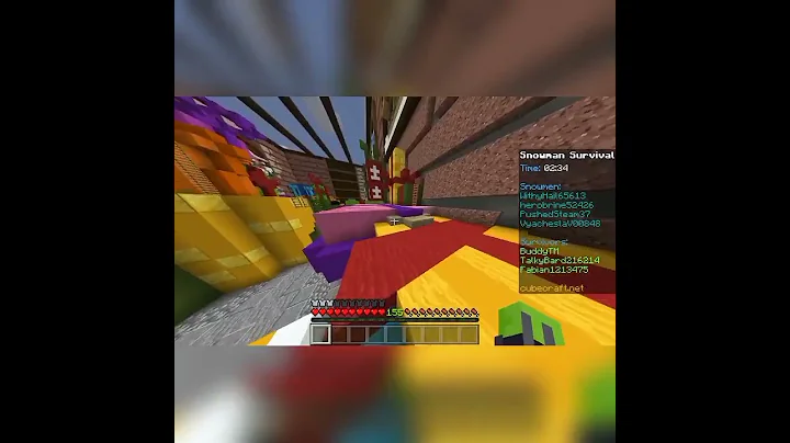 New Cubecraft gamemode !🎮 (snowman survival)  | Minecraft | Ice spider |