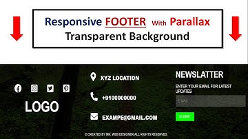 Responsive Footer Section Using Pure HTML and CSS ( SASS )