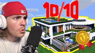 RATING EVERY MINECRAFT HOUSE IN THE SERVER 1-10!!