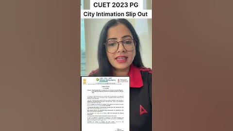 CUET PG City Intimation 2023 Out🔥🔥 #cuet #cuet