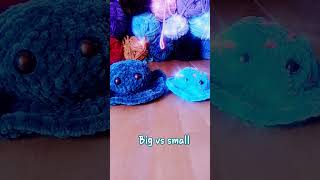 big vs small crochet small big shorts  pumpkin  jelly fish skate