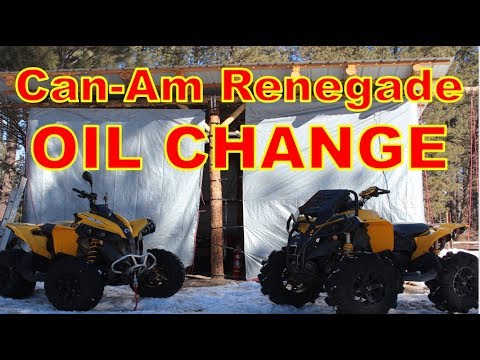 Atv Maintenance Can Am Renegade Oil And Filter Replacement Youtube
