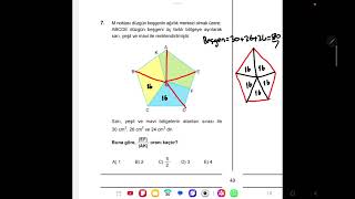 Bi Dene Yayınları Tyt Geometri Branş Denemesi 11 7. Soru Anlatımlı Video Çözümü