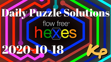 Flow Free Hexes - Daily Puzzles - 2020-10-18 - October 18th 2020