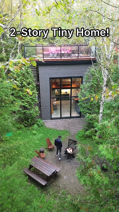 2-Story Modern Tiny Home Tower Airbnb w/ Rooftop Deck!