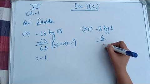 Class = 7 Exercise 1C