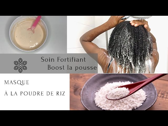 MASQUE FORTIFIANT À LA POUDRE DE RIZ POUR UNE POUSSE, VOLUME, SOUPLESSE,  BRILLANCE ET BOUCLES✨ 