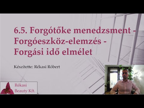 Videó: Forgó tőke – a vállalat likviditásának mutatója