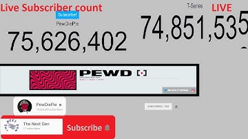 Live Subscriber Count Pewdiepie Vs T-Series